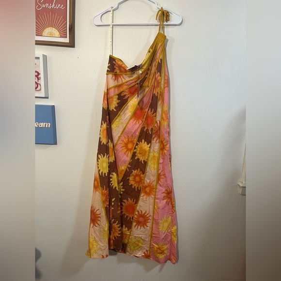 Farm Rio x Anthropologie One-Shoulder Seamed A-Line Dress - Picture 5 of 7